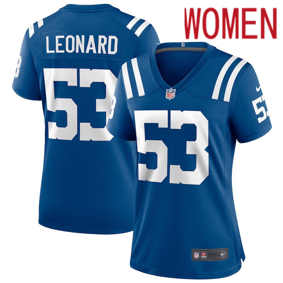 Women Indianapolis Colts #53 Darius Leonard Nike Royal Player Game NFL Jersey